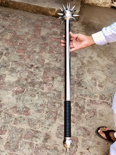 Flanged mace steel medieval - flanged,