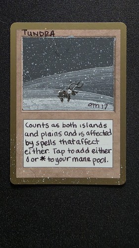Mtg magic tundra sketch - mtg,