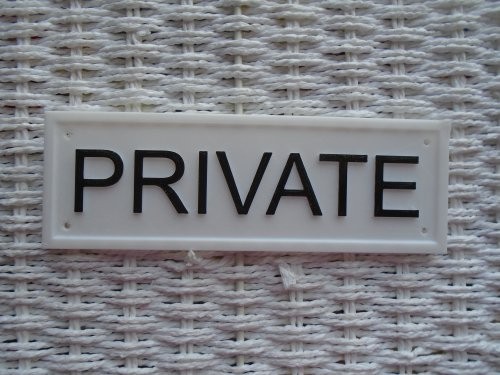Targa insegna privata parete