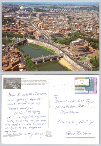 X02982 aerial view roma italy - aerial,