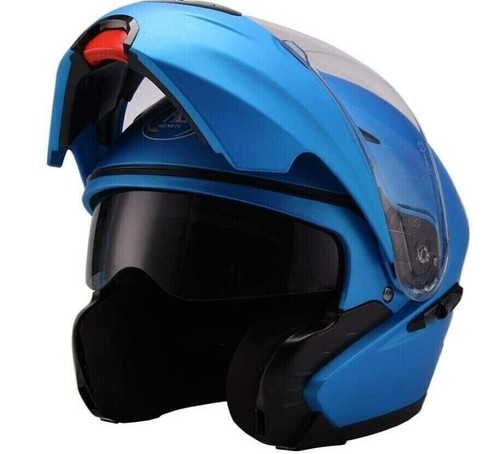 Casco modulare blu opaco - casco,