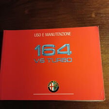 ALFA ROMEO ALFA 164 TURBO - LIBRETTO USO E MANUTENZIONE 1a Edizione 09/90