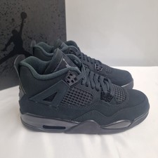 Air Jordan 4 Retro Black Cat 2025 GS - Nuovo - 100% Autentico - Spedizione Veloce UK