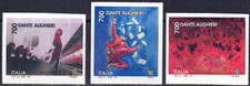 ITALIA 2021 DANTE ALIGHIERI INFERNO PARADISO PURGATORIO 3 FRANCOBOLLI NUOVI