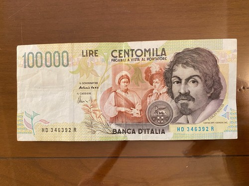 Banconota lire 100000 - banconota,