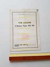 Jaguar XK 120 1949 ristampa prova su strada Motor depliant originale