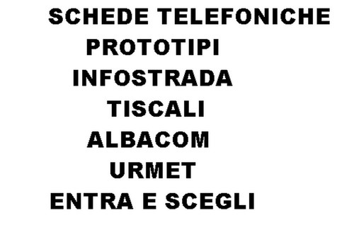 Schede telefoniche prototipi - schede,