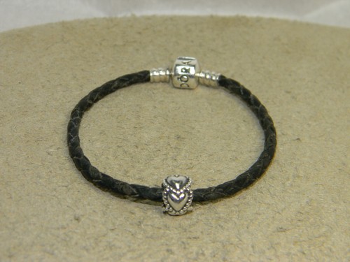 Pandora black braided leather - pandora,