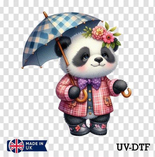 Adesivo panda con - ombrello, uv