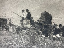 ARTE-ANTICA INCISIONE-SARDEGNA-ARTISTA QUADRONE-INCISORE TURLETTI-FOLKLORE SARDO