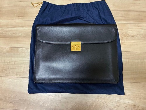 Valextra black leather - valextra,