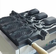 Nuova macchina gelato pesce taiyaki macchina elettrica bocca aperta taiyaki waffle