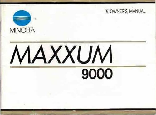 Minolta maxxum 9000 manuale - maxxum,