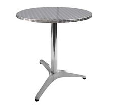 Tavolo Tondo in Alluminio Piano Acciaio Tavolino Bar Mod. Club cm Diam. 60x70h