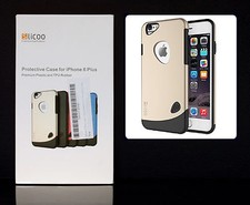 CUSTODIA SLICOO SATINATO SILVER PER IPHONE 6 PLUS , 5,5" TPU RUBBER - NUOVA