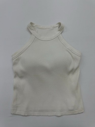 Top bambina bianco racerback
