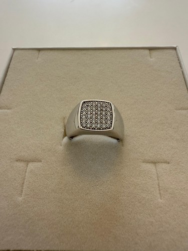 Anello uomo squadrato in - uomo,