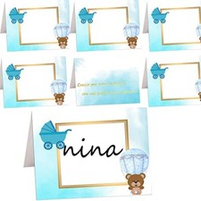 50 pcs Segnaposto Battesimo Bimba Bimbo,Segnaposto Allestimento Festa (d7w)