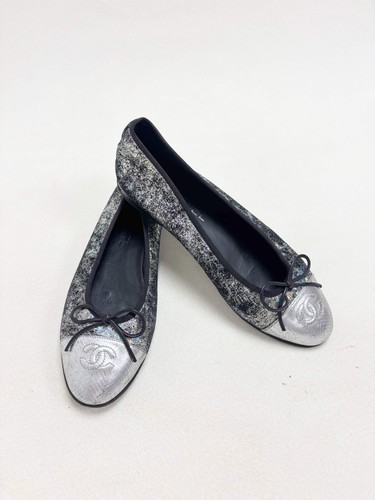 Chanel ballerines argent - chanel,