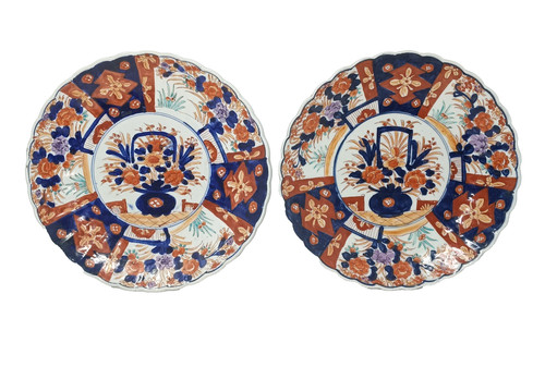 Coppia antichi piatti - coppia, di