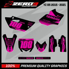 Kit Grafica MX Personalizzata MOTOCROSS: YAMAHA YZ 85 2002 - 2021 - BLOCCO BLK/PNK