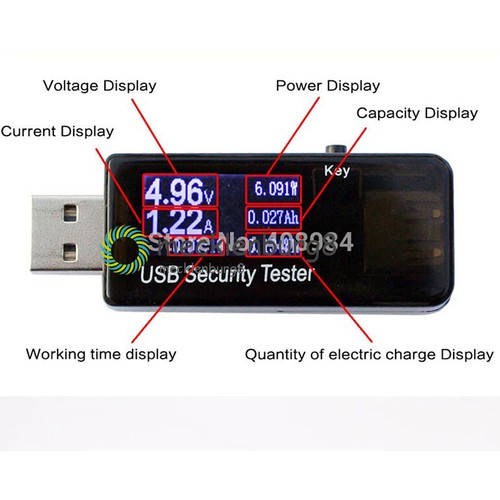 Tester usb lcd corrente - tester,