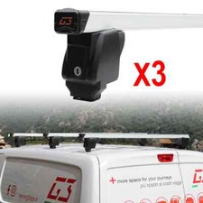 3 barre portatutto portapacchi alluminio G3 Fiat Scudo 2007-2016 tetto alto