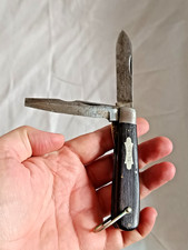 Vintage Coltello tascabile CAMILLUS TL-29 WW2 U.S. ARMY Linesman manico legno