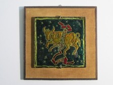Quadro scultura toro vetro oro