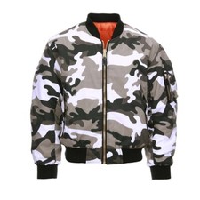 Giacca Aviatore Bomber MA-1 Camouflage Urban Reversibile Arancione