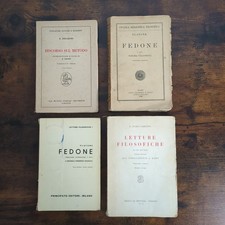 Lotto 4 Libri Filosofia d'epoca - Letture Filosofiche Cartesio e Platone
