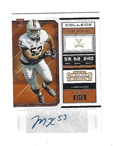 Micah kiser 2018 panini - kiser,