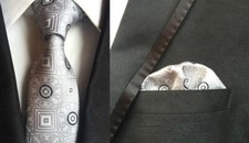 Cravatta Foulard Argento