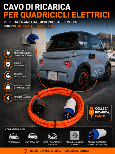 Cavo ricarica metri citroen - cavo,