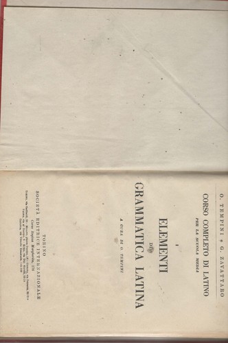 Elementi grammatica latina - elementi, di