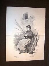 Donna impagliatrice Quadro di Adrien Marie