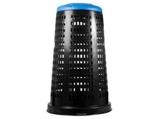 Trespolo Bidone Nero Coperchio blu' C 24704 Stefanplast