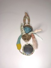 Doudou lapin marron - marron, bleu