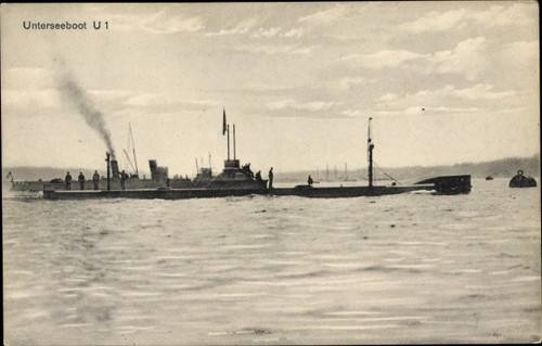 Cartolina sottomarino tedesco