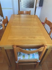tavolo allungabile  con 4 Sedie Impagliate.