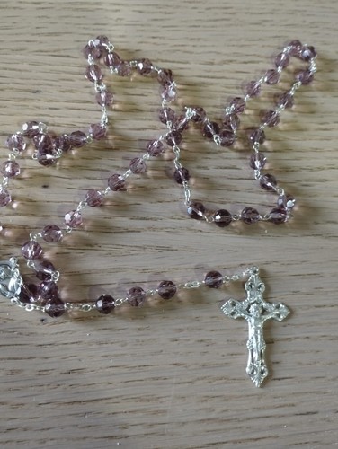 Collana rosario argento con - collana, in