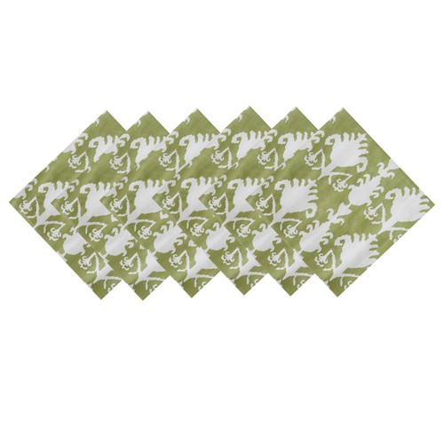 Tovaglioli verde ikat cotone - tovaglioli,
