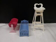 BARBIE MATTEL Bambini Kelly Baby Letto Culla Seggiolone Bambole Eating Fun Chair