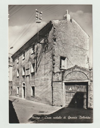 Nuoro cartolina casa natale - nuoro,