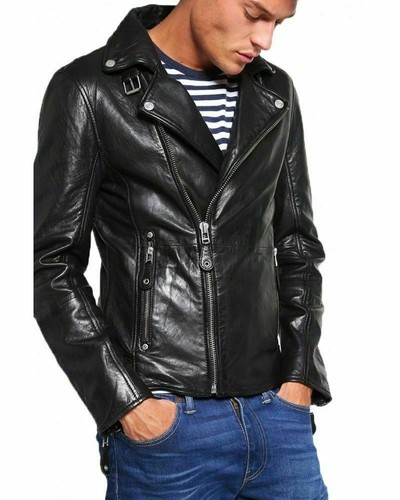 Giacca pelle nera da - pelle,