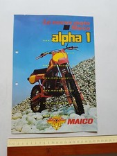 Maico Alpha 1 Cross 250 400 490 1982 depliant originale italiano
