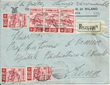 Manoscritti raccomandati con 6x 20 cent. Littoriali 14.12.1935 - bella