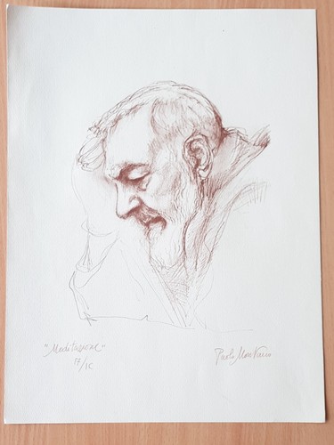 Padre pio disegno - a, su