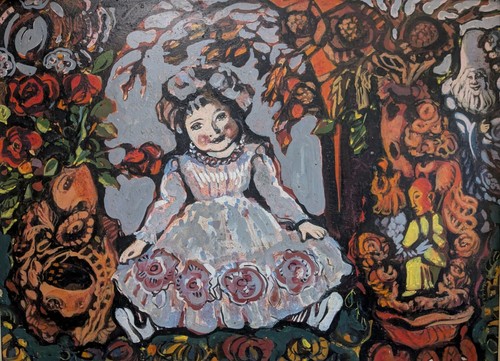Cora natura morta - con, bambola