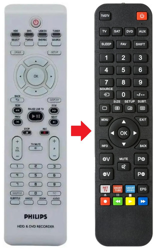 Telecomando adatto per philips - telecomando,